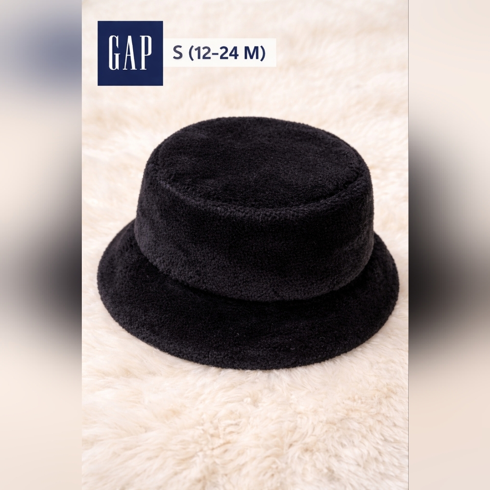 GAP Toddler Faux Fur Winter Hat Unisex Black Size S (12–24M)